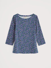 Seasalt Womens 3/4 Easel Top Regular | Flax Flower Bright Orchid