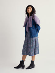 Seasalt Womens April Dress Regular | Flax Flower Bright Orchid