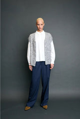 Ichi Women’s Ihbelablue WA Waist Coat | Light Grey Melang