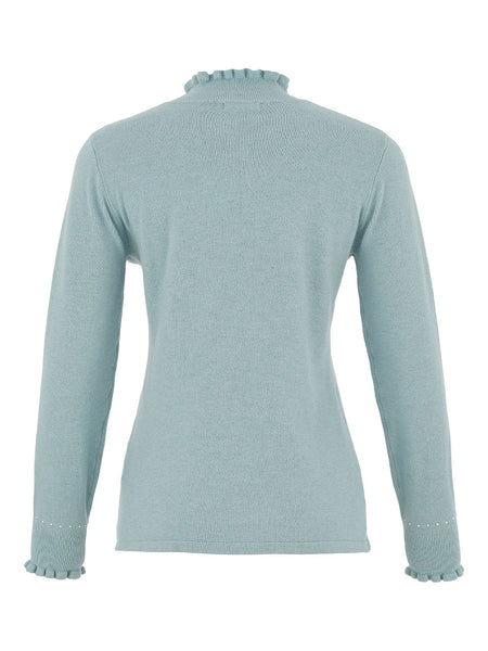 Dolcezza Women’s Sea Foam Turtleneck Jumper | 75309