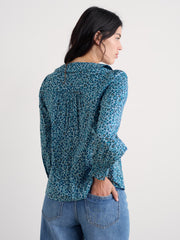 Seasalt Womens Ysella Top| Flax Flower Horizon