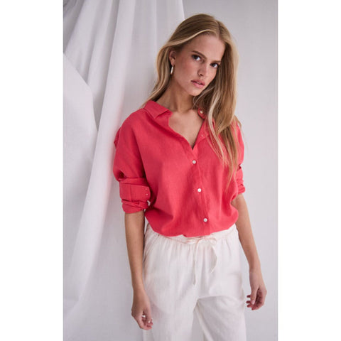 Ichi Women’s Ihlinno SH Shirt | Geranium
