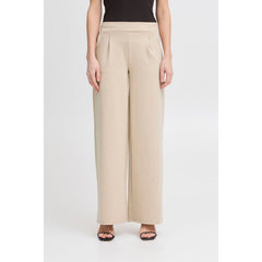 Ichi Women’s Wide Trousers Long Doeskin - Ihkate Sus Wide PA