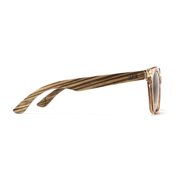 Soek Women’s Sunglasses Lila Grace Champagne - Polarised Lens - Walnut Lens