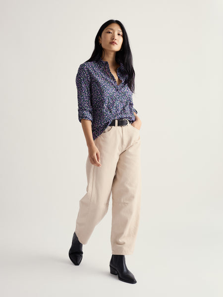 Seasalt Womens Larissa Shirt | Flax Flower Bright Orchid