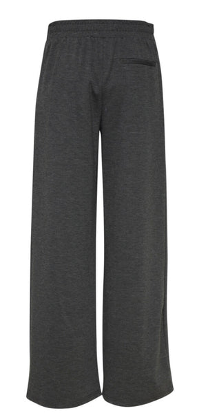 Ichi Women’s Trousers Long Dark Grey Melang | Ihkate Sus Wide PA2