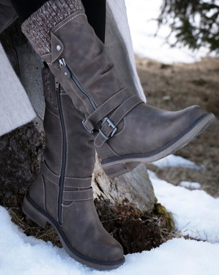 Lunar Women’s Peyton Long Boot - Taupe GLB134