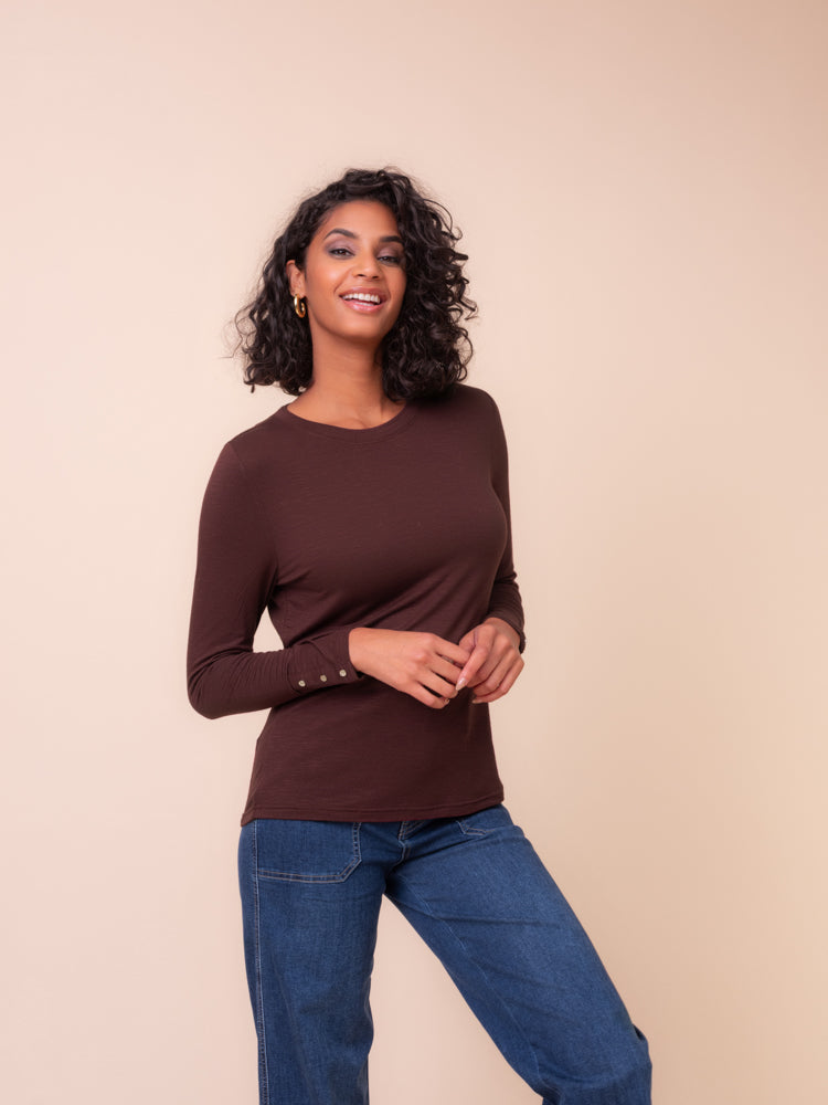 Alison Sheri Women’s Top - Chocolate A48151