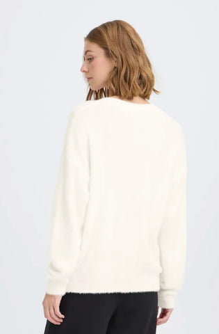 Ichi Women’s Ihbrula Cardigan | Cloud Dancer
