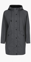 Ichi Women’s  Ihtazi JA Raincoat - Gray Pinstripe