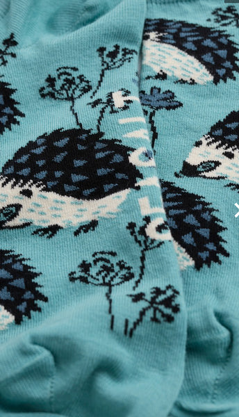 Seasalt Women’s Arty Trainer Socks - Hedgehog Garden Riverside
