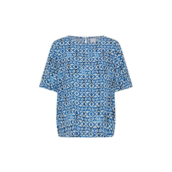 Ichi Women's Lincolnshire Blue patterned blouse 