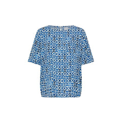 Ichi Women's Lincolnshire Blue patterned blouse 
