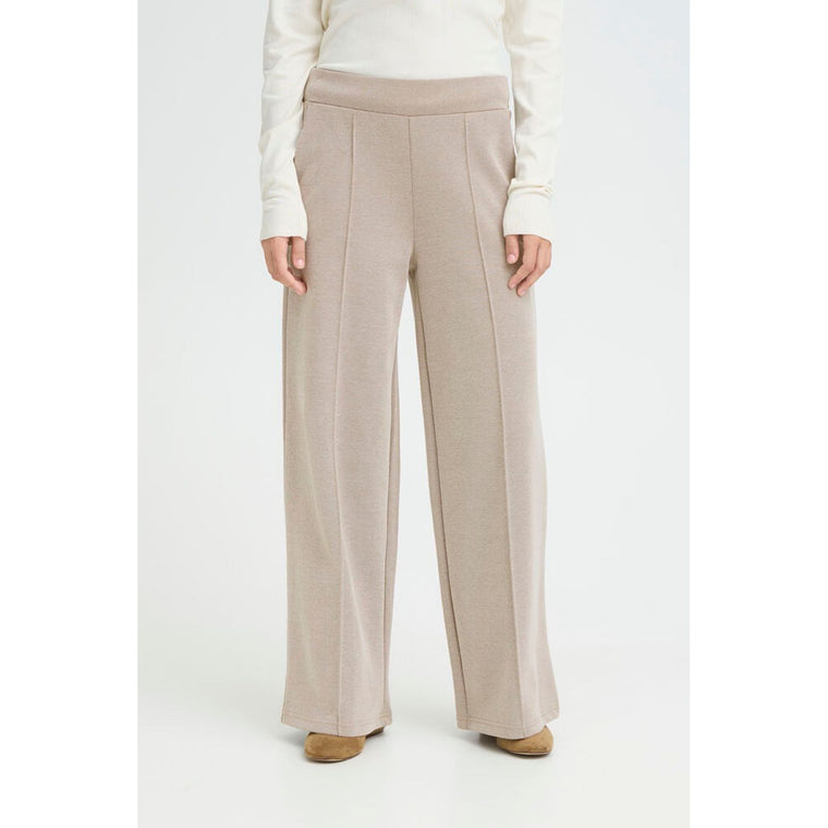 Ichi Women’s Trousers Long Sepia Tint - Ihkate Pique PA3