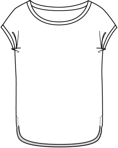 Ichi Women’s Ihrebel SS6 T-shirt | Gray Pinstripe