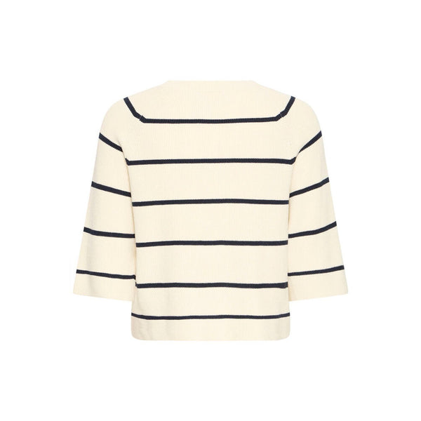 Ichi Women’s Ihboston MS Pullover - Navy stripe