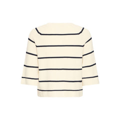 Ichi Women’s Ihboston MS Pullover - Navy stripe