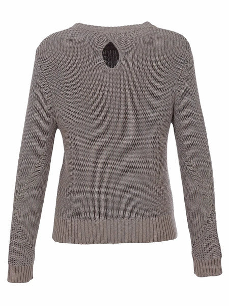 Back of Dolcezza textured shimmering jumper