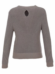 Back of Dolcezza textured shimmering jumper