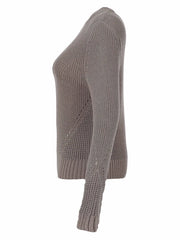 Dolcezza Women’s Knit Pullover Taupe - 76312