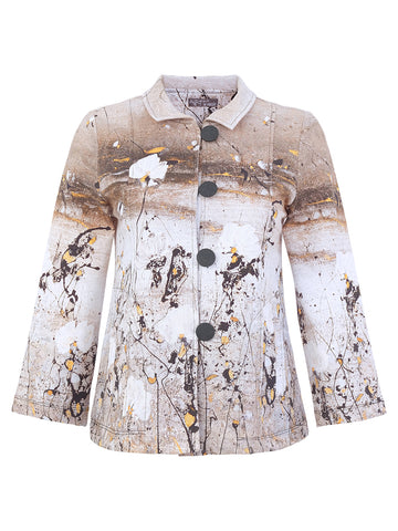 Side view of Dolcezza Women's Abstract Jacket