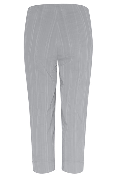 Back of Robell Rose 09 Trousers in pale grey on white background.