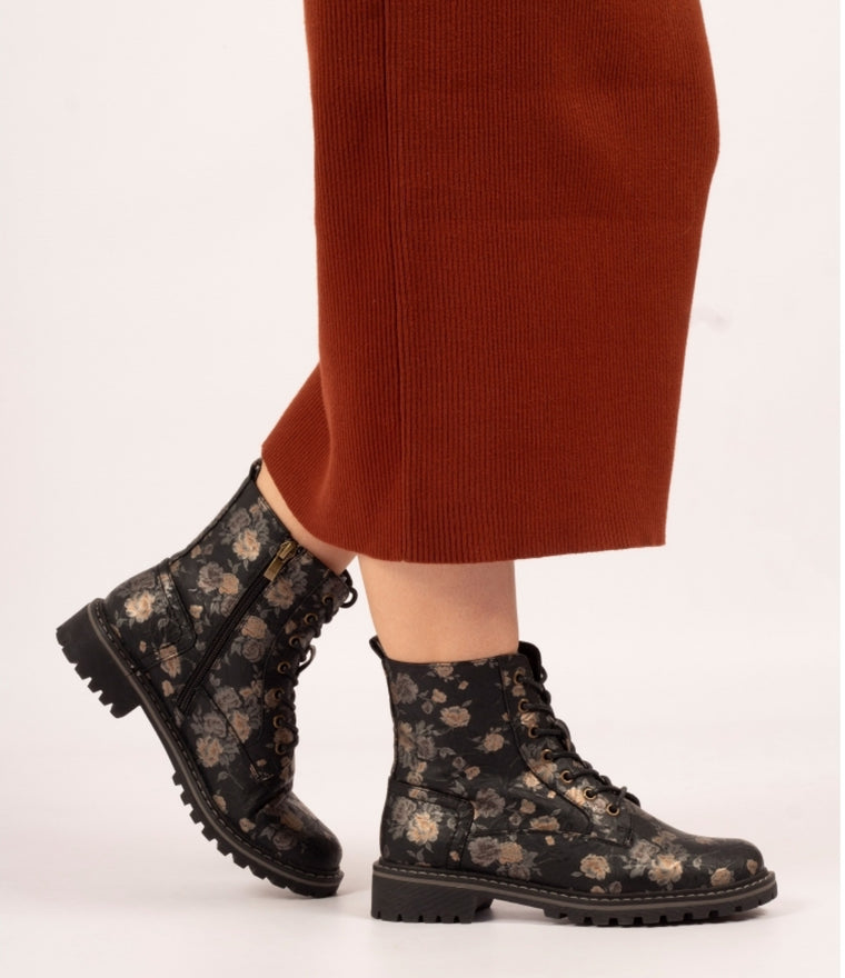Lunar Women’s Dazzle Floral Boot | Black GLW037