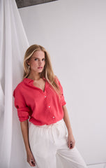 Ichi Women’s Ihlinno SH Shirt | Geranium