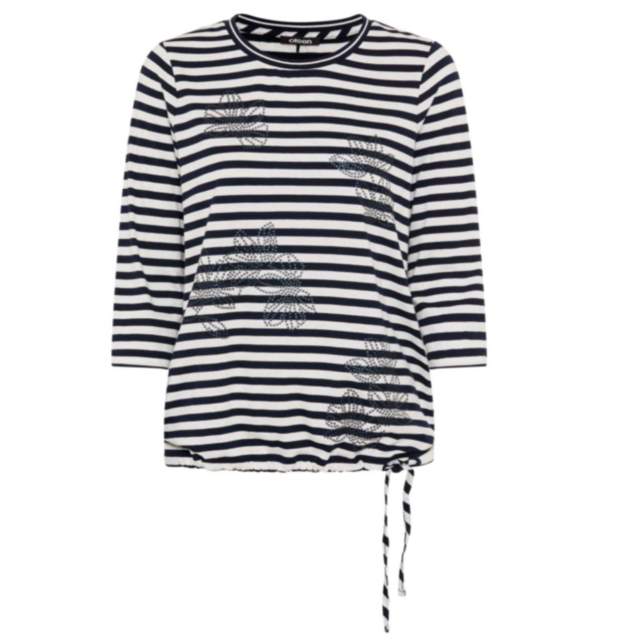 Olsen Women's Lincolnshire navy and white striped top.
