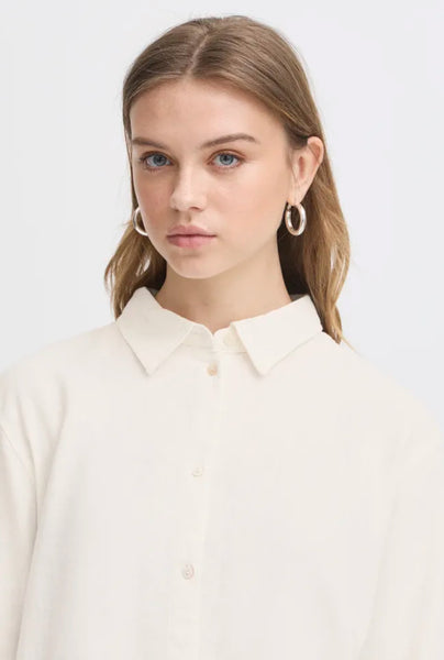Ichi Women’s Ihlinno SH Shirt | Cloud Dancer