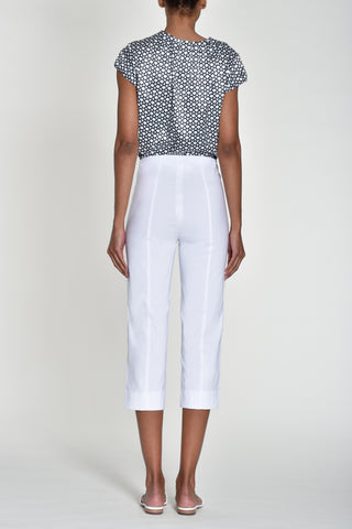 Robell Women’s Capri Trousers Marie 07 55cm | 51576 5499 Col 10 White