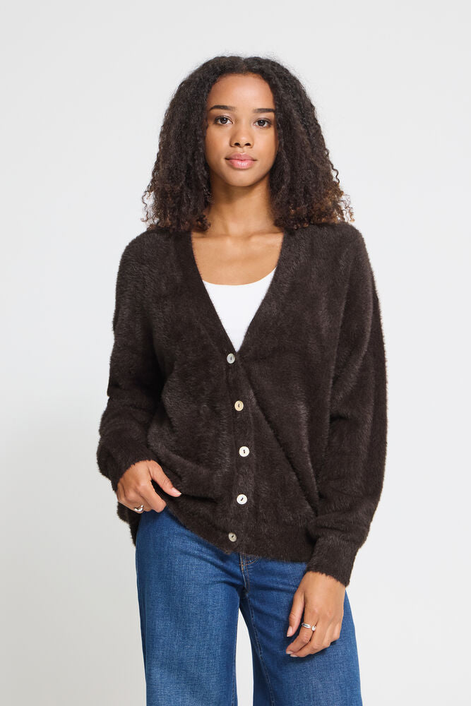 Ichi Women’s Ihbrula Cardigan - Chocolate Torte