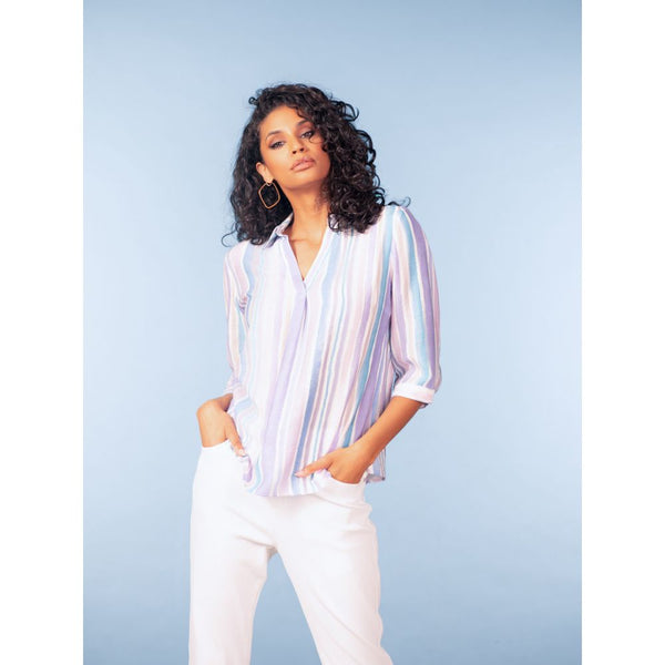 Alison Sheri Lincolnshire Women's  shirt in blue stripe