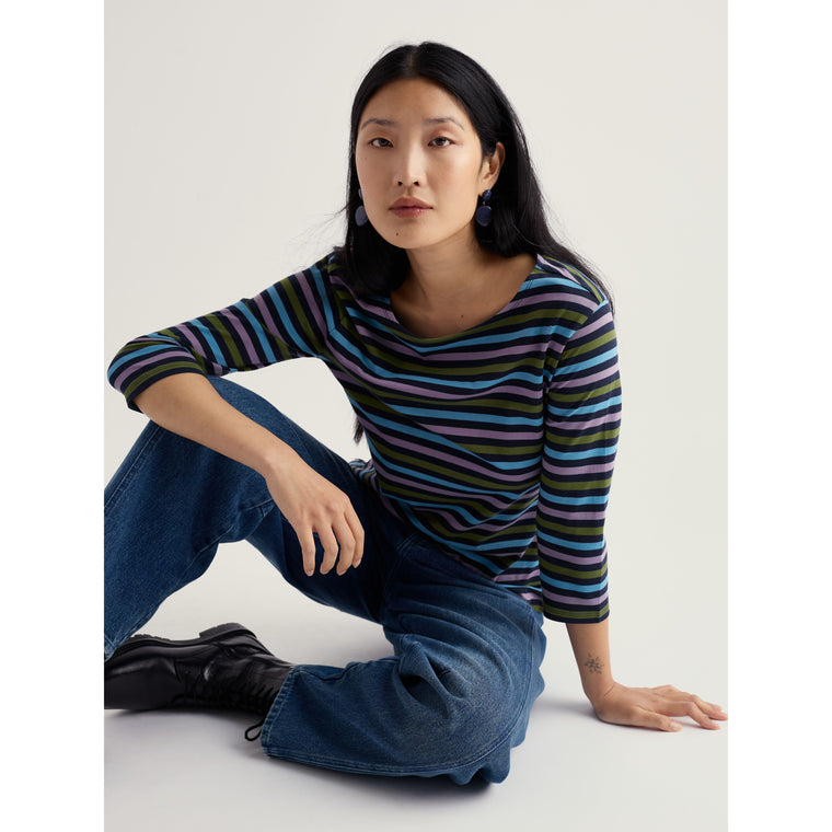 Seasalt Womens Sailor Top Regular | Tri Mini Cornish Lagoon