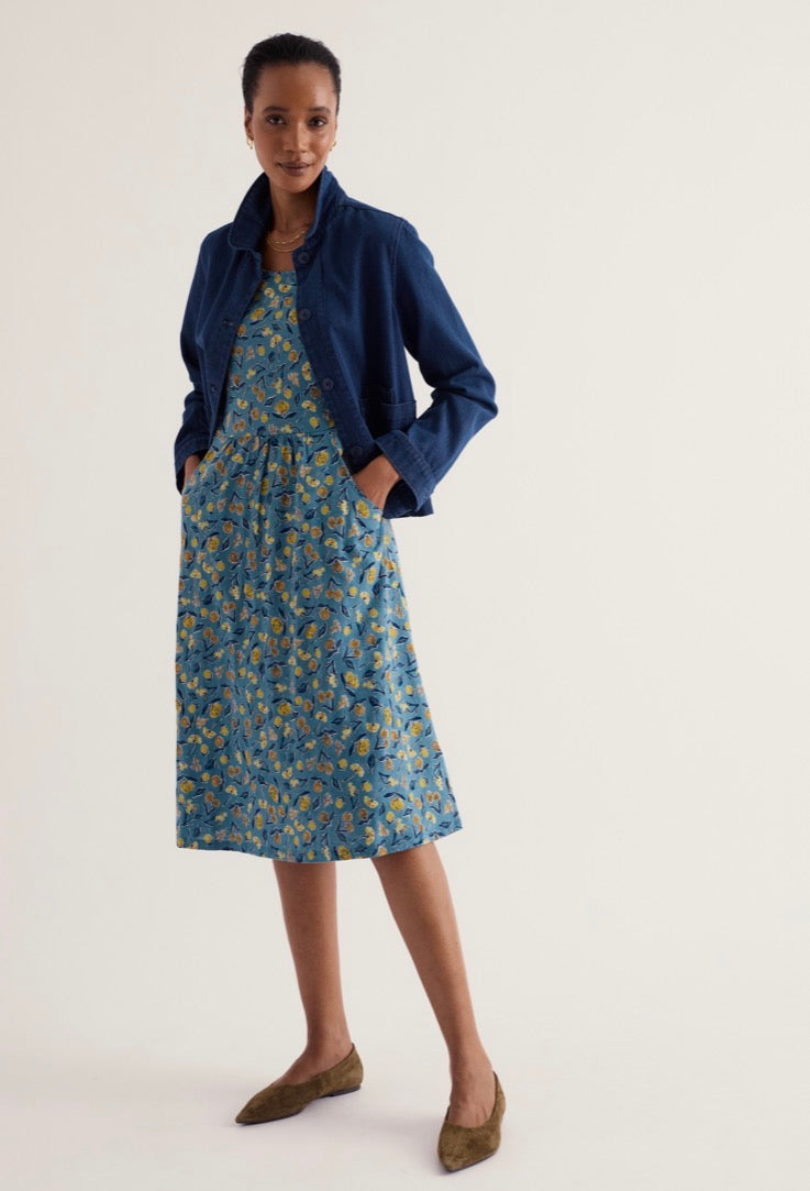 Seasalt Women's Enor Dress - Plant Cutting Cadet