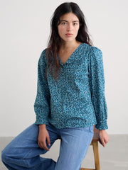 Seasalt Womens Ysella Top| Flax Flower Horizon