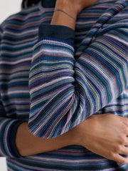 Seasalt Womens Makers Jumper | Ripple Marks Grape Thistle Mix