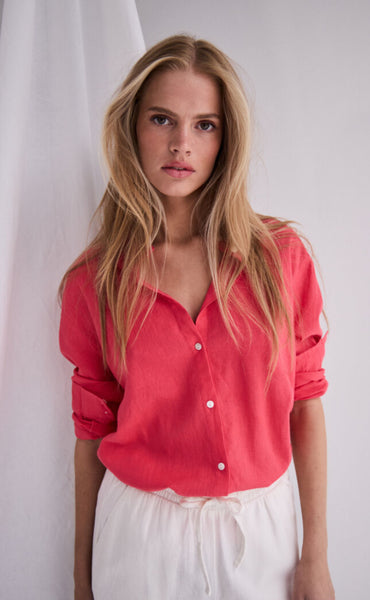 Ichi Women’s Ihlinno SH Shirt | Geranium