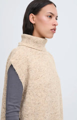 Ichi Women’s Ialotus Poncho | Travertine Melan