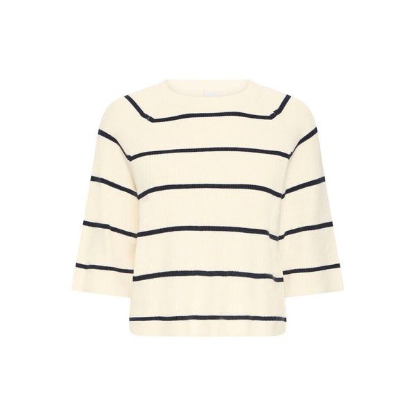 Ichi Women’s Ihboston MS Pullover - Navy stripe