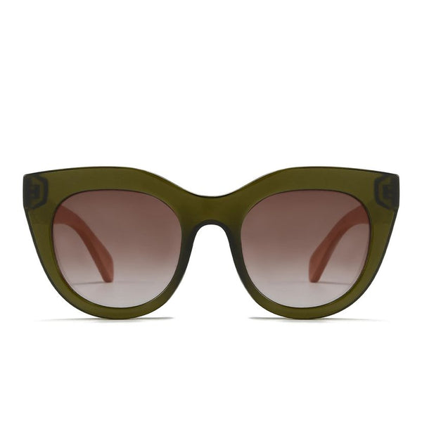 Soek Women’s Sunglasses Milla Khaki - Khaki Frame Brown Graduated Lens - White Maple Arms