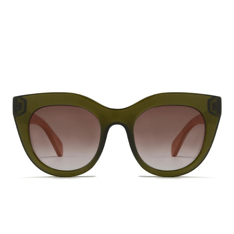Soek Women’s Sunglasses Milla Khaki - Khaki Frame Brown Graduated Lens - White Maple Arms