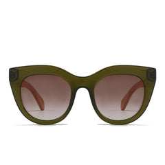Soek Women’s Sunglasses Milla Khaki - Khaki Frame Brown Graduated Lens - White Maple Arms