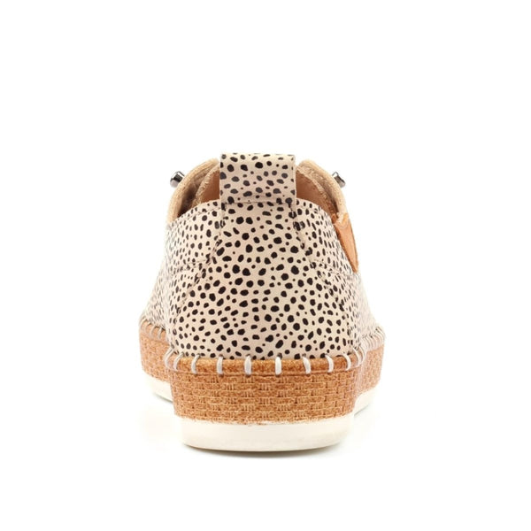 Lunar Women’s Evette Leather Plimsoll - Animal FLE056