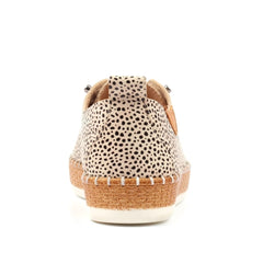 Lunar Women’s Evette Leather Plimsoll - Animal FLE056