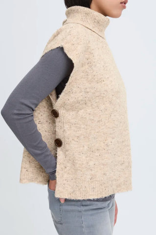 Ichi Women’s Ialotus Poncho | Travertine Melan