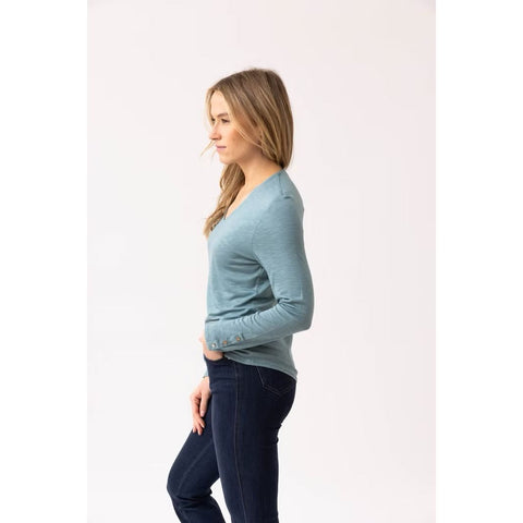 Marble Women’s V Neck Top Sea Foam | 6402 223