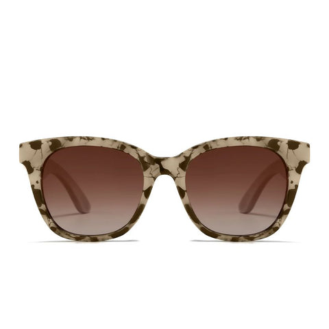 Soek Women’s Sunglasses Lila Grace Ivory Tortoise - Brown Lens - White Maple Arms
