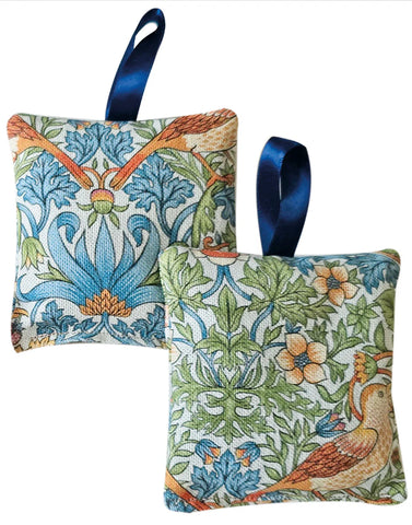 The Wheatbag Company Women’s Hanging Lavender Sachet |William Morris Strawberry Thief Sky