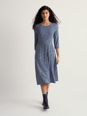 Seasalt Womens April Dress Regular | Flax Flower Bright Orchid